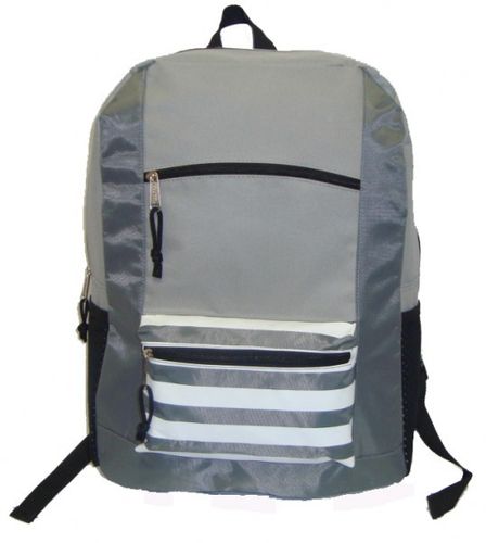 600D Poly Backpack, 18""x13""x5.5"", Grey. Case Pack 40