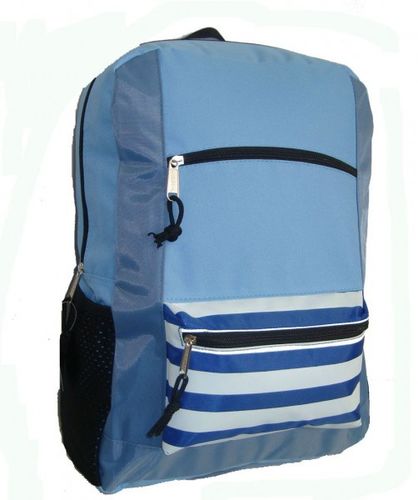 600D Poly Backpack, 18""x13""x5.5"", Sky Blue. Case Pack 40