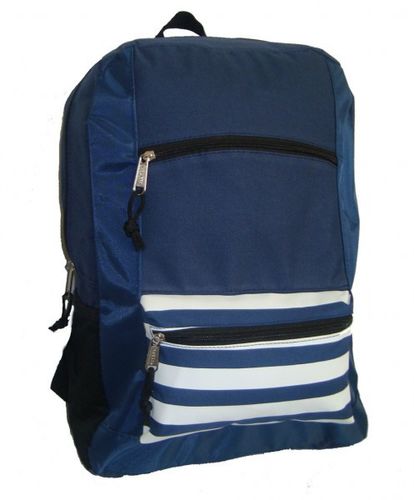 600D Poly Backpack, 18""x13""x5.5"", Navy. Case Pack 34