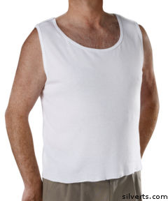 Mens Adaptive Clothing - Snap Open Back Undervest