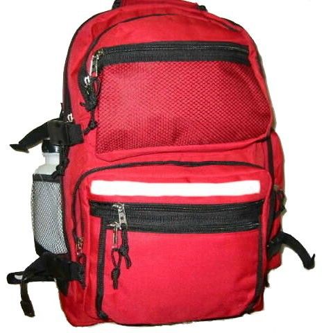 Polyester Backpack w/bottle 19""x13""x8"" Red Case Pack 12