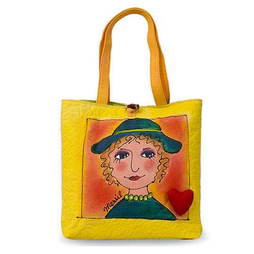 BrightFaces Hat 'n Heart Large Tote Bag