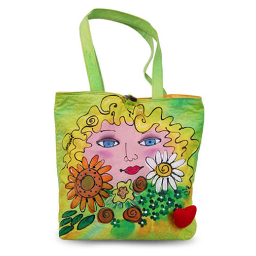 BrightFaces Flowers Large Tote Bag