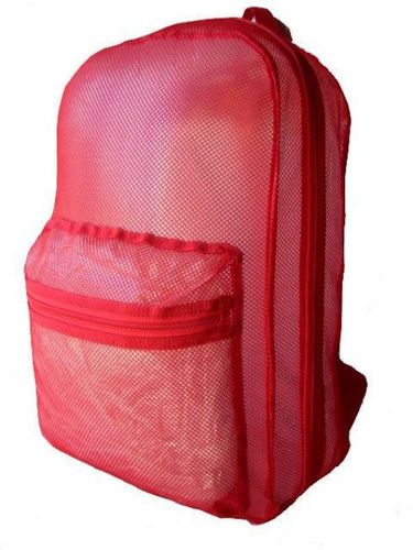 Mesh Backpack 18""x14""x6"", Red. Case Pack 40