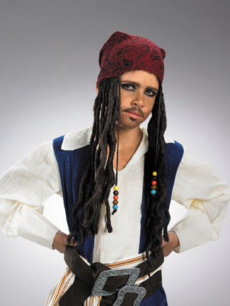 Costume Accessory: Jack Sparrow Headband w/Hair- Child