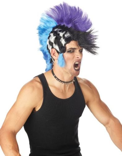 Checkered Mohawk Wig