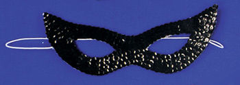 Cat Mask Sequin Black Case Pack 2