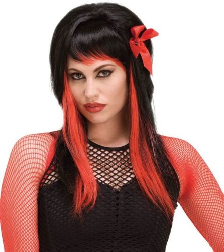 Wig Dark Fairytale Black/Red