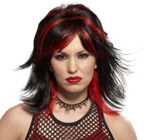 Wig Rocker Unisex Black/Red