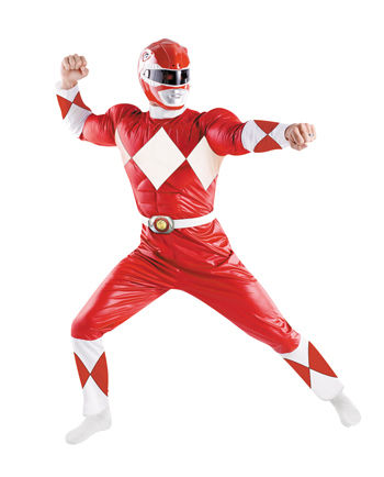 Red Power Ranger Men's Costume- Size 42-46