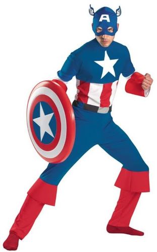 Men's Costume: Captain America Classic- Standard