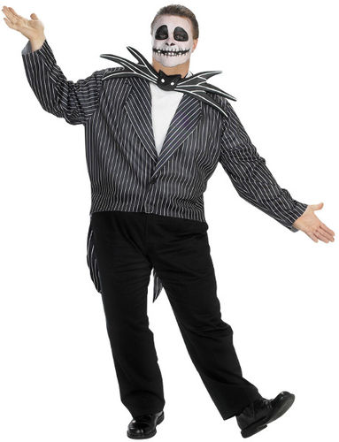 Men's Costume: Jack Skellington- Plus Size