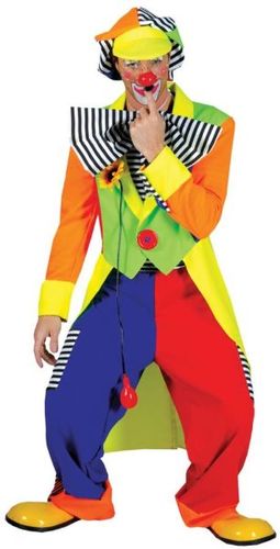 Spanky Stripes Men's Clown Costume- Large