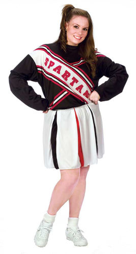 Women's Costume: Cheerleader Spartan Girl- Plus Size