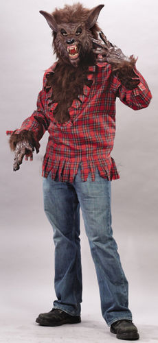 Brown Werewolf Men's Costume- One Size