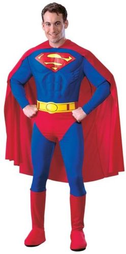 Men's Costume: Superman Muscle Deluxe- Small