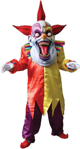 Oversized Evil Clown Costume Red Yellow