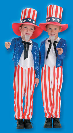 Uncle Sam Boy's Costume- Size 4 to 6