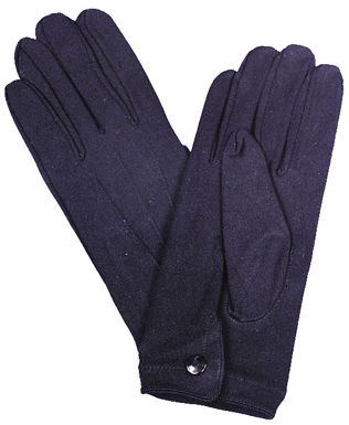 Gloves Nylon w/Snap Mens Black