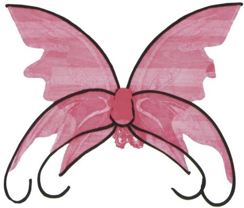 Wings Butterfly Pink W/Black Trim