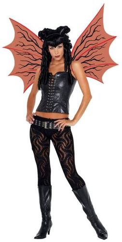 Demonette Wings W/Veins Red