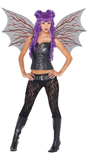 Demonette Wings W/Veins Black