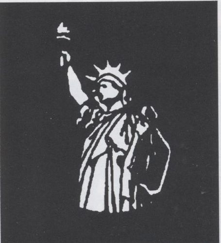 Stencil Statue Liberty Stainless