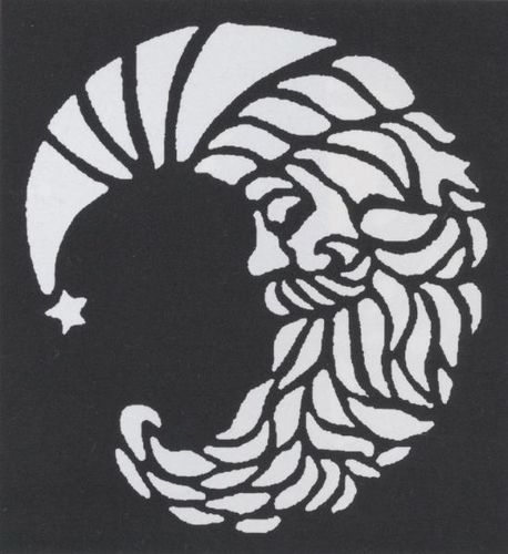 Stencil Santa Moon Brass