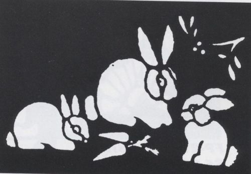 Stencil Bunnies Brass