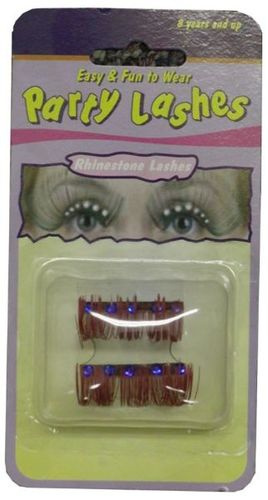 Eyelashes Red w/Rhinestones Case Pack 4