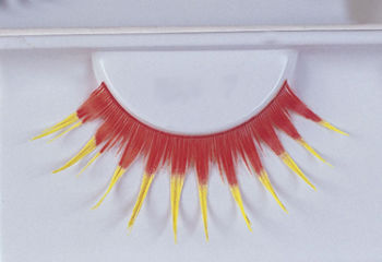 Eyelashes Red With Yellow