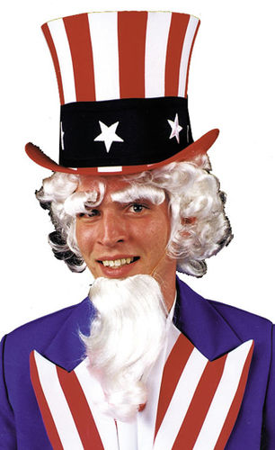 Uncle Sam Wig/Goatee/Eyebrow Set