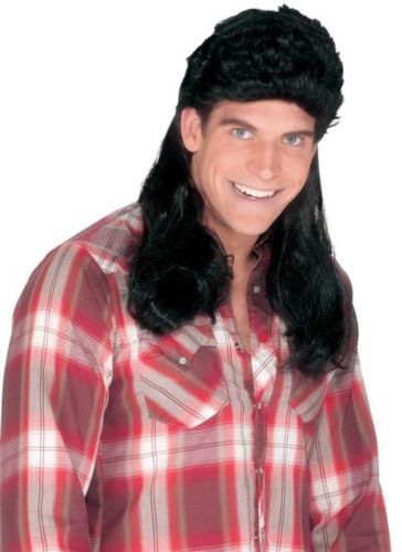 Mullet Super Wig Black