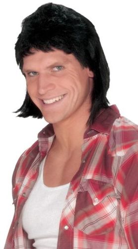 Mullet Wig Black