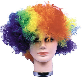 Wig Curly Clown Rainbow Budget