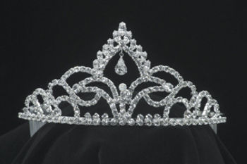 Tiara 3In Rhinestone Silver