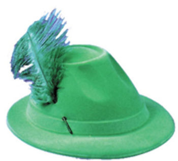 Hat Alpine Green W/Feather Case Pack 2