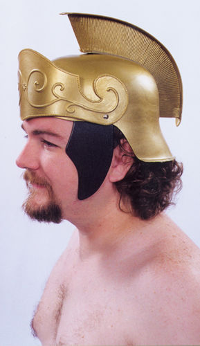 Roman Helmet Gold w/Gold Crest