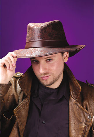 Fedora Brown Leather-Look