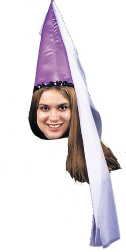 Gothic Cone Hat Purple 1 Size