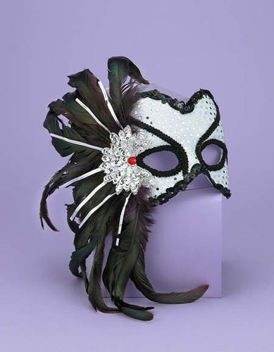 Venetian Couple Mask Wt/Black