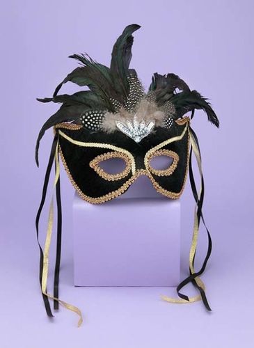 Venetian Couple Mask Black/Gold