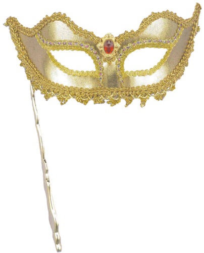 Venetian Mask Stick Gold