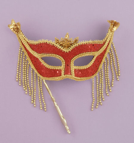 Venetian Mask Stick Red