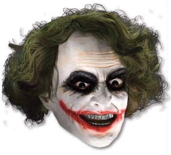 Joker 3/4 Vinyl Mask w/Hair