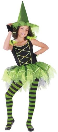 Ballerina Witch Green Child Large