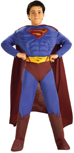 Boy's Costume: Superman Muscle Chest- Small