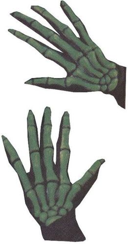 Gloves Skeleton Oversize Green