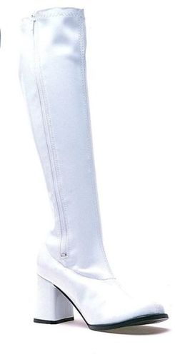 Women's Go-Go Boots: White, Size 10