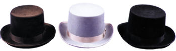 Top Hat Felt Qual Black Med